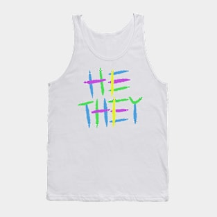 He/they worm on a string pronouns Tank Top